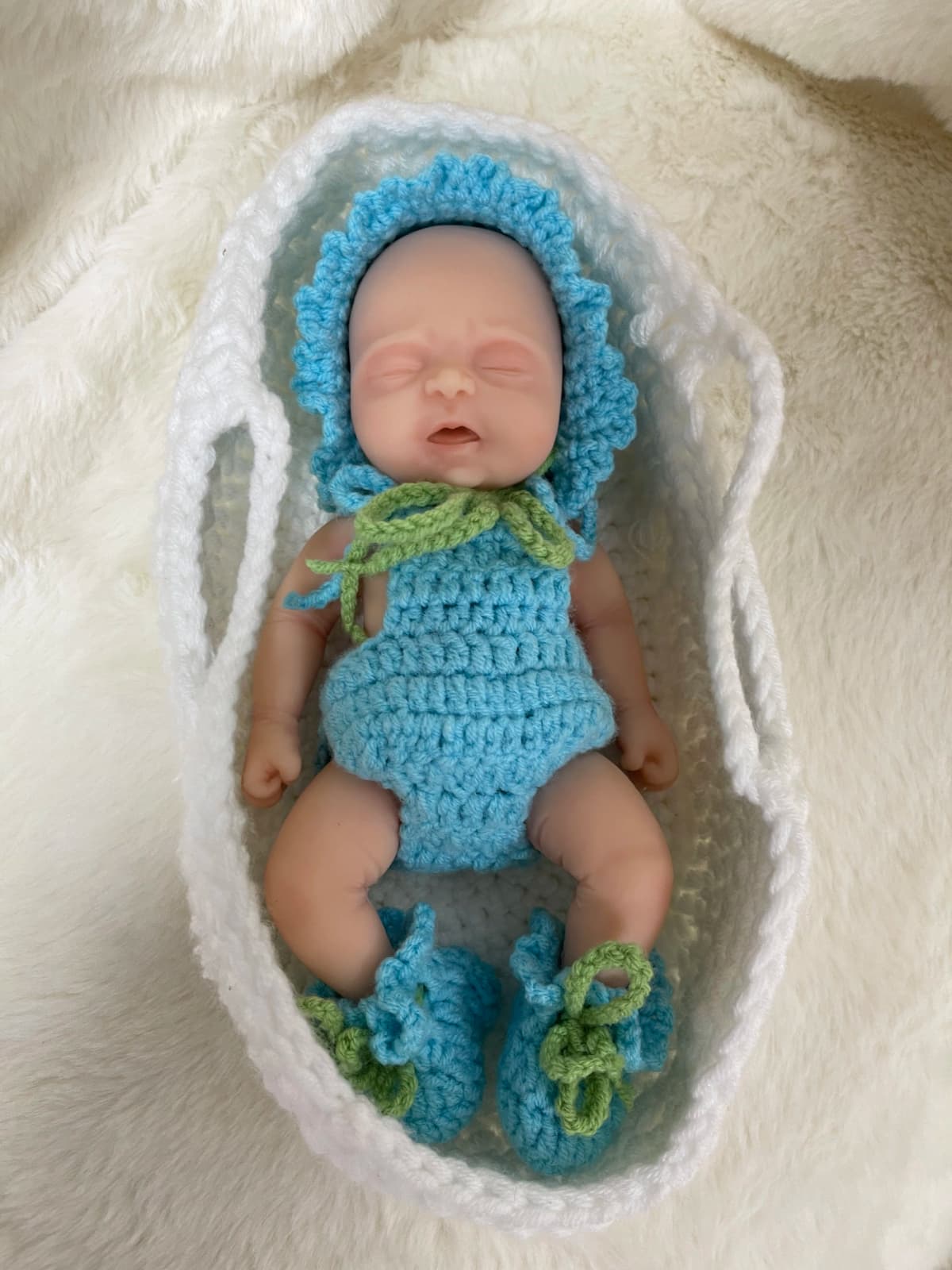 Mini Reborn Doll Clothes Set for 7\" Joseph Micro Preemie Full Body Silicone Doll Accessories - Dolls Not Included