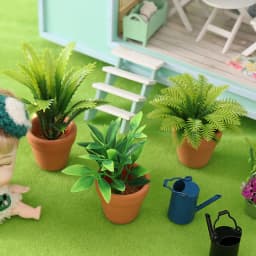 Mini Potted Plant 1:12 Dollhouse Miniature Tree Potted Plant Green Plant Model For Doll House Furniture Home Garden Decor