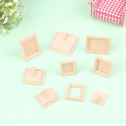 1Pc 1/12 Dollhouse Miniature Wood Photo Frame Simulation Furniture Model Accessories Doll House Decoration