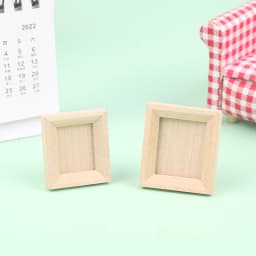 1Pc 1/12 Dollhouse Miniature Wood Photo Frame Simulation Furniture Model Accessories Doll House Decoration