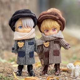 New Ob11 Doll British Style Baby Doll Clothes Beret Vintage Cape Doll Clothes For Penny, Nendoroids Ob11, Mollys, Obitsu 11