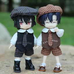 New Ob11 Doll British Style Baby Doll Clothes Beret Vintage Cape Doll Clothes For Penny, Nendoroids Ob11, Mollys, Obitsu 11