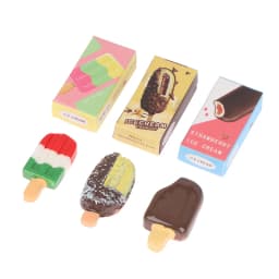 1-5pcs 1:12 Dollhouse Miniature Chocolate Ice Cream Popsicle Mini Ice Pop Food Modle for Pretend Play Kitchen Decor Toys