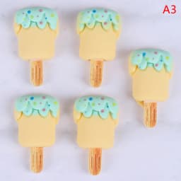 1-5pcs 1:12 Dollhouse Miniature Chocolate Ice Cream Popsicle Mini Ice Pop Food Modle for Pretend Play Kitchen Decor Toys