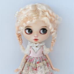 JD644L 9-10inch 10-11inch Messy Baby Curly Braide Twintail Mohair BJD Wigs Blythes Combed Mohair Hair 18" OG Doll Accessories