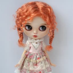 JD644L 9-10inch 10-11inch Messy Baby Curly Braide Twintail Mohair BJD Wigs Blythes Combed Mohair Hair 18" OG Doll Accessories