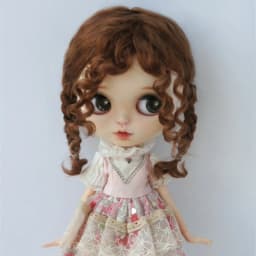 JD644L 9-10inch 10-11inch Messy Baby Curly Braide Twintail Mohair BJD Wigs Blythes Combed Mohair Hair 18" OG Doll Accessories