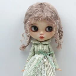 JD644L 9-10inch 10-11inch Messy Baby Curly Braide Twintail Mohair BJD Wigs Blythes Combed Mohair Hair 18" OG Doll Accessories