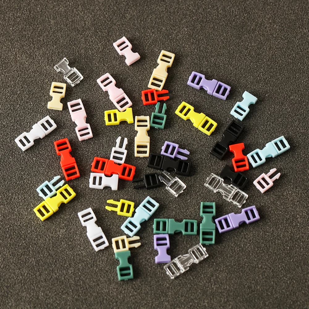 20Pcs Plastic Mini Release Buckles For Miniature Bag Doll Backpack Paracord Bracelet DIY Dog Collar Strap Webbing Outdoor Camp