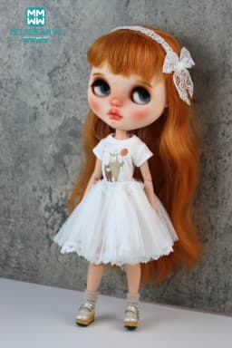 Blyth Doll Clothes Azone OB23 OB24 Doll Accessories Fashion Gauze Skirt T-Shirt Coat