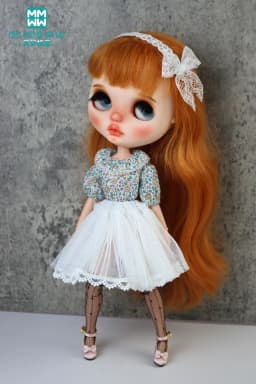 Blyth Doll Clothes Azone OB23 OB24 Doll Accessories Fashion Gauze Skirt T-Shirt Coat