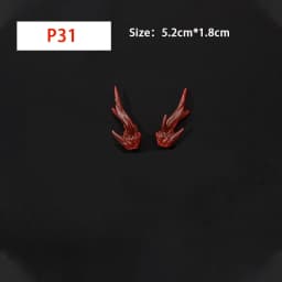 BJD Accessories Horns Wings Resin Fantasy BJD Custom Transparent Tan Skin Option Elf Ears Blue Red Pink Gift