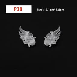BJD Accessories Horns Wings Resin Fantasy BJD Custom Transparent Tan Skin Option Elf Ears Blue Red Pink Gift