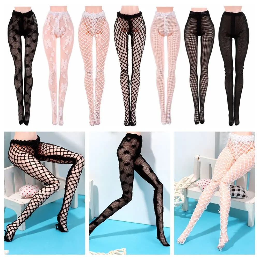 Doll Silk Stockings Mini Fishnet Tights Dolls Accessories Miniature Pantyhose Toys Panty hose Elastic leggings Bottoms Socks