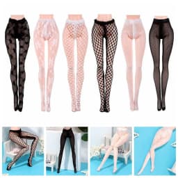 Doll Silk Stockings Mini Fishnet Tights Dolls Accessories Miniature Pantyhose Toys Panty hose Elastic leggings Bottoms Socks