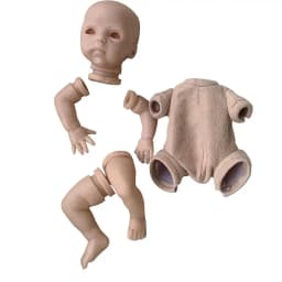 10inch Reborn Kit Mini Doll Nessa Handy Doll DIY Blank Doll Parts with Soft Cloth Body Unpainted Reborn Doll Kit