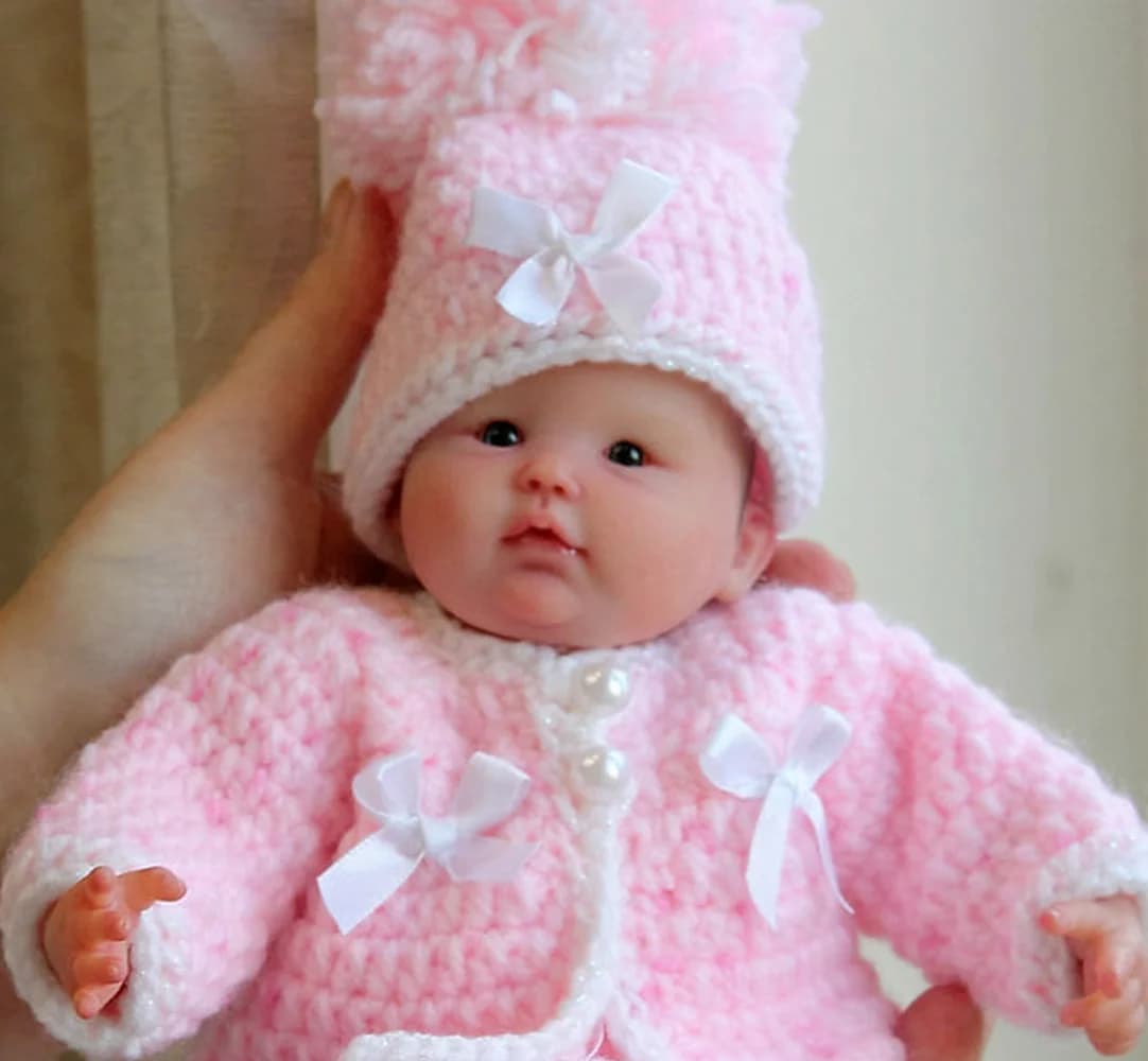 10inch Mini Reborn Doll Kit Mina Mini Triplet Unfinished Unpainted Doll Parts with Body and Eyes Blank Doll Kit DIY Toys