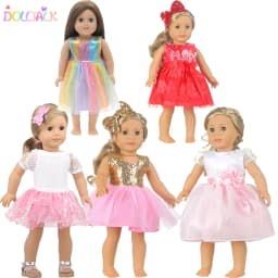 5 Sets American 18 Inch Girl Doll Clothes Animal Tree Mickey Clothes Dress Set For 43cm New Born Baby&OG,Doll Accessories Gift