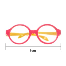 Round Frame Miniature Eyewear Clear Lens Candy Color Eyeglasses Style For Blythe Doll Accessories Plush Doll Glasses Accessories