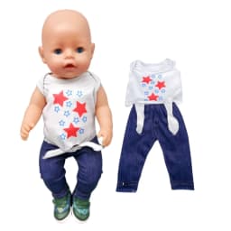 43 Cm Baby Doll Clothes Dress Waist Coat 17 Inch Reborn Dolls Outfit Wear Toys Outfit