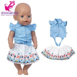 43 Cm Baby Doll Clothes Dress Waist Coat 17 Inch Reborn Dolls Outfit Wear Toys Outfit