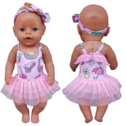 43 Cm Baby Doll Clothes Dress Waist Coat 17 Inch Reborn Dolls Outfit Wear Toys Outfit