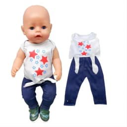 43 Cm Baby Doll Clothes Dress Waist Coat 17 Inch Reborn Dolls Outfit Wear Toys Outfit