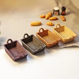 1/12 Dollhouse Miniature Accessories Mini Resin Storage Basket Simulation Basket Model Toys for Doll House Decoration