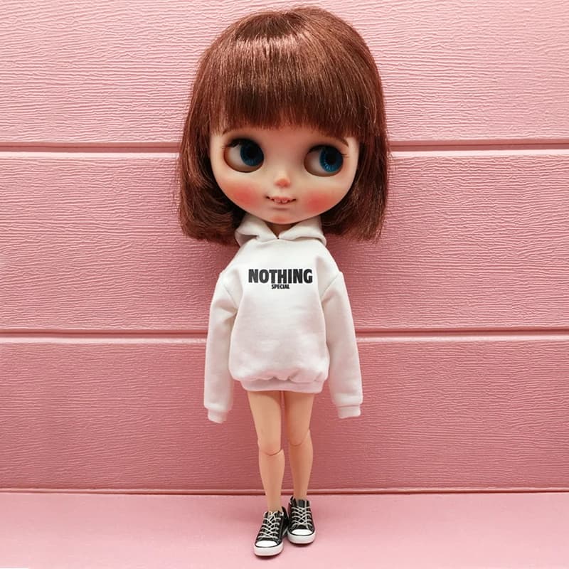 New Design Handmade Blythe Clothes Long Sleeve Hoodie Coat Suitable for Blyth, OB24, Azone,Pullip 1/6 Doll accessories