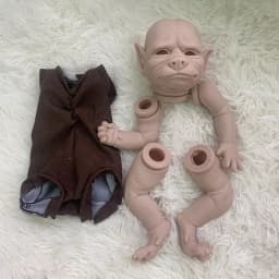 19Inch Reborn Doll Kit Robbie The Werewolf Lifelike Soft Touch Fresh Color Collectible Art DIY Toy