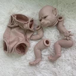 19Inch Reborn Doll Kit Robbie The Werewolf Lifelike Soft Touch Fresh Color Collectible Art DIY Toy