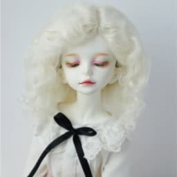 JD039 Mid Parting French Curl Mohair Doll Wigs 1/12 1/8 1/6 1/4 1/3 Lati White & Yellow OB11 YOSD MSD SD Doll Accessories