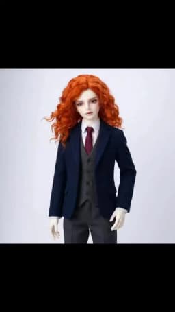 JD039 Mid Parting French Curl Mohair Doll Wigs 1/12 1/8 1/6 1/4 1/3 Lati White & Yellow OB11 YOSD MSD SD Doll Accessories