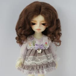 JD039 Mid Parting French Curl Mohair Doll Wigs 1/12 1/8 1/6 1/4 1/3 Lati White & Yellow OB11 YOSD MSD SD Doll Accessories