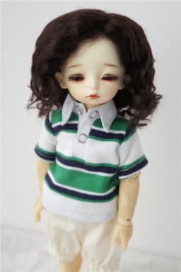 JD039 Mid Parting French Curl Mohair Doll Wigs 1/12 1/8 1/6 1/4 1/3 Lati White & Yellow OB11 YOSD MSD SD Doll Accessories