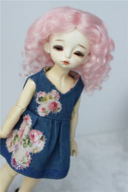 JD039 Mid Parting French Curl Mohair Doll Wigs 1/12 1/8 1/6 1/4 1/3 Lati White & Yellow OB11 YOSD MSD SD Doll Accessories