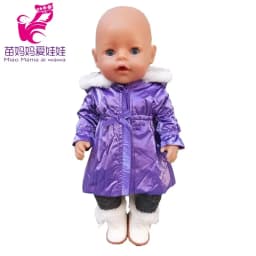 Doll Clothes for 43cm New Born Baby Toys Winter Jacket 18" Girl Doll Outfits Shoes