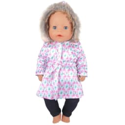 Doll Clothes for 43cm New Born Baby Toys Winter Jacket 18" Girl Doll Outfits Shoes