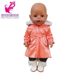Doll Clothes for 43cm New Born Baby Toys Winter Jacket 18" Girl Doll Outfits Shoes