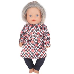 Doll Clothes for 43cm New Born Baby Toys Winter Jacket 18" Girl Doll Outfits Shoes