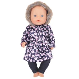 Doll Clothes for 43cm New Born Baby Toys Winter Jacket 18" Girl Doll Outfits Shoes