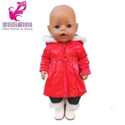 Doll Clothes for 43cm New Born Baby Toys Winter Jacket 18" Girl Doll Outfits Shoes