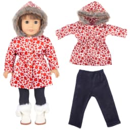 Doll Clothes for 43cm New Born Baby Toys Winter Jacket 18" Girl Doll Outfits Shoes