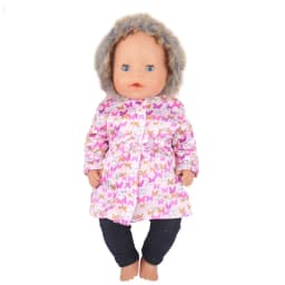 Doll Clothes for 43cm New Born Baby Toys Winter Jacket 18" Girl Doll Outfits Shoes