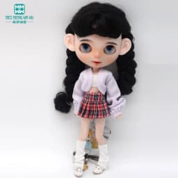 Fashion New Puff Sleeve Knit Jacket Set for Blyth Doll Azone OB23 OB24 Doll Accessories