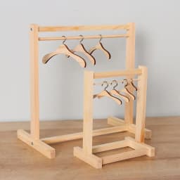 NEW for Dolls Stuffed Toys Handbag Garment Organizer Wooden Clothes Rack Scarf Holder Hangers
