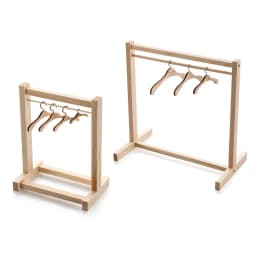 NEW for Dolls Stuffed Toys Handbag Garment Organizer Wooden Clothes Rack Scarf Holder Hangers