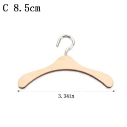 NEW for Dolls Stuffed Toys Handbag Garment Organizer Wooden Clothes Rack Scarf Holder Hangers