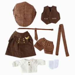 Original OB11 Doll Clothes British Style Beret Vintage Cloak Scarf Socks College Suit For Obitsu11 Molly GSC YMY Body 1/12BJD P9