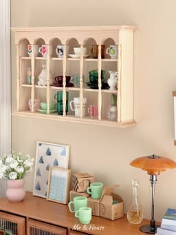 1/6 Cup holder/storage rack solid wood cherry wood doll house mini model